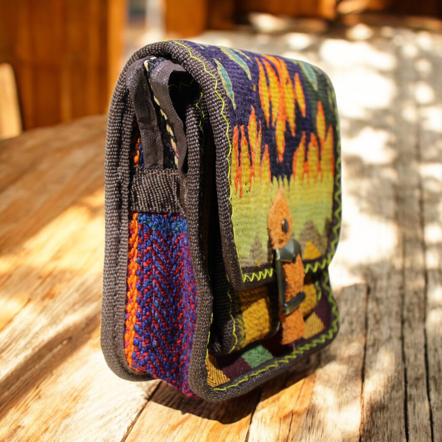 El Dokuma Kilim Desenli Omuz Çantası Model 1 Mini (En: 20cm, Boy: 20cm, Genişlik: 5cm)