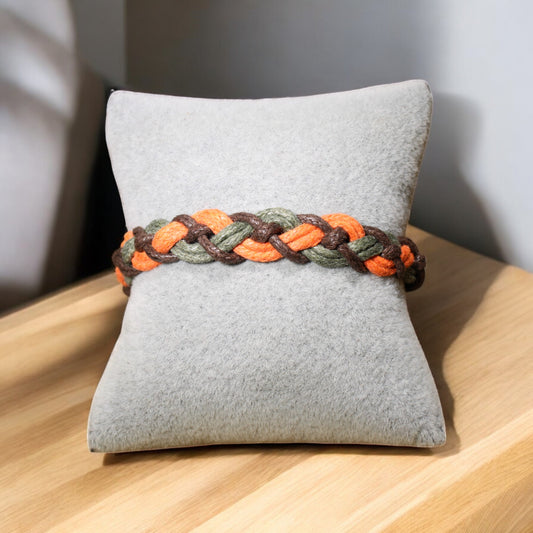 Baharın Renkleri İp Bileklik ( Turuncu-Kahverengi- Yeşil ) Renk