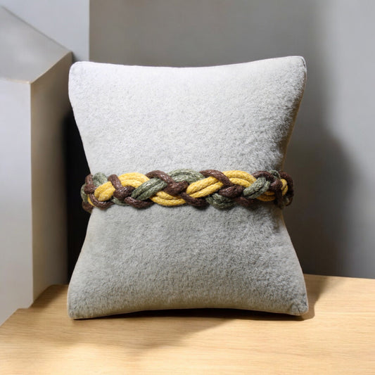 Baharın Renkleri İp Bileklik ( Hardal -Kahverengi- Yeşil ) Renk