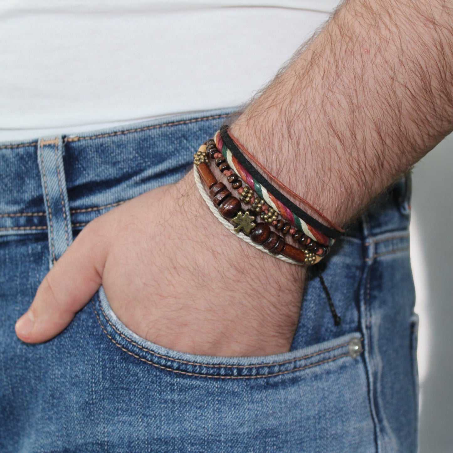 Yaprak Figürlü El Yapımı Bileklik | Doğal ve Bohem Dönüşüm Temalı Takı