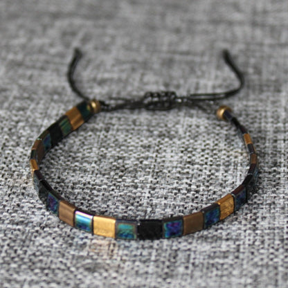 Pastel & Gold Miyuki Tila Boncuk Bileklik – Zarif Unisex Ayarlanabilir Tasarım